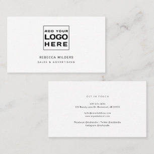Tarjeta De Visita Logotipo moderno Minimalista