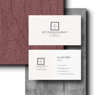 Tarjeta De Visita Logotipo moderno Minimalista para empresas de bord