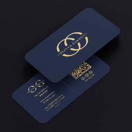 Tarjeta De Visita Logotipo moderno Monograma O Elegante Marina Oscur