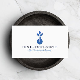 Tarjeta De Visita Logotipo moderno para servicio de limpieza, hospit