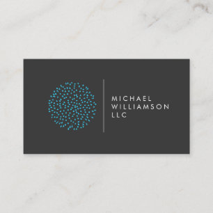 Tarjeta De Visita Logotipo moderno profesional del azul de los
