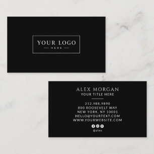 Tarjeta De Visita Logotipo moderno profesional negro