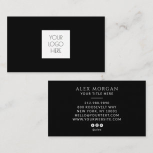 Tarjeta De Visita Logotipo moderno profesional negro