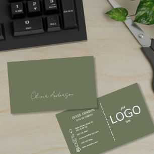 Tarjeta De Visita Logotipo moderno Sage simple