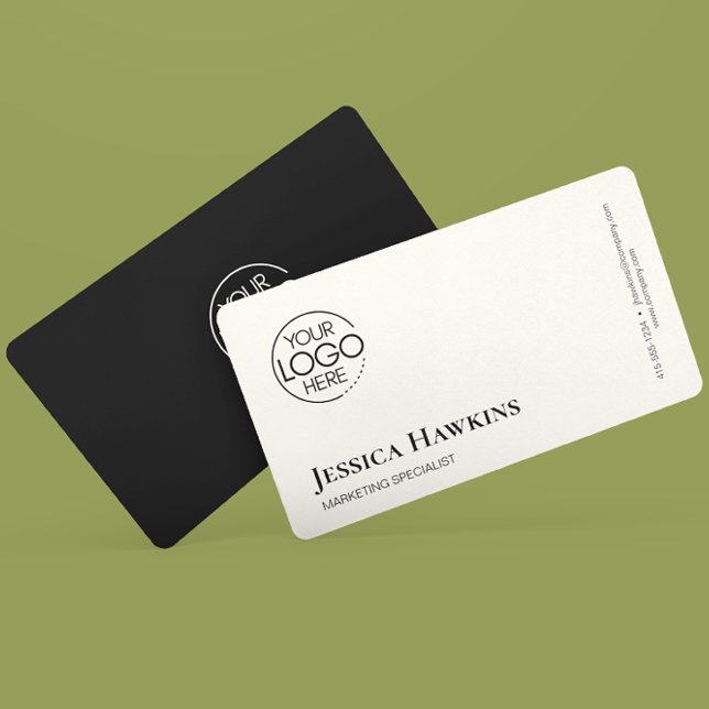 Tarjeta De Visita Logotipo moderno sencillo elegante profesional neg (Subido por el creador)