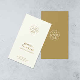Tarjeta De Visita Logotipo moderno simple profesional del oro