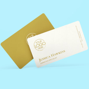 Tarjeta De Visita Logotipo moderno simple profesional del oro