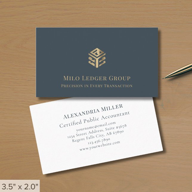 Tarjeta De Visita Logotipo moderno simple y elegante (Subido por el creador)