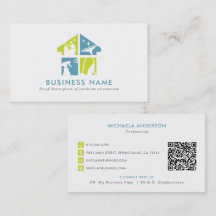 Logotipo moderno y código QR de servicio de limpie