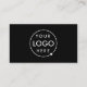 Tarjeta De Visita Logotipo negro | Iconos modernos de los medios soc (Reverso)