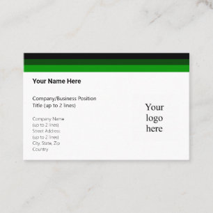 Tarjeta De Visita Logotipo negro y verde profundo Euro