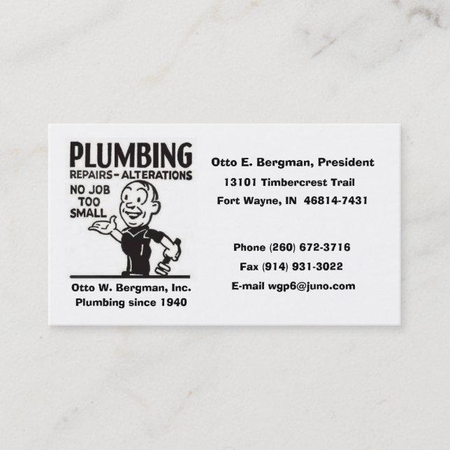 Tarjeta De Visita Logotipo, Otto E. Bergman (Anverso)