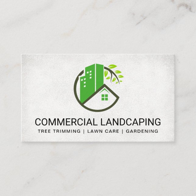 Tarjeta De Visita Logotipo paisajístico | Jardinería (Anverso)
