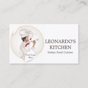 Tarjeta De Visita Logotipo para el cocinero, abastecimiento,