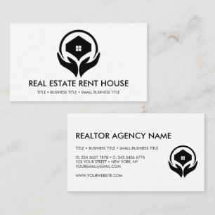 Tarjeta De Visita Logotipo para Inmobiliaria Agente Inmobiliario Alq