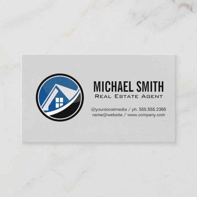 Tarjeta De Visita Logotipo particular | Bienes inmuebles (Anverso)