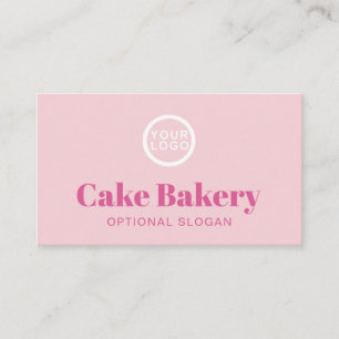 Tarjeta De Visita Logotipo Pastelero Panadero Repostería I Rosa