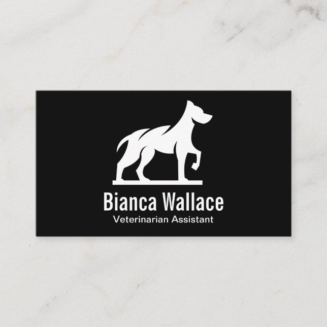 Tarjeta De Visita Logotipo Perro Permanente (Anverso)