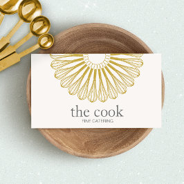 Tarjeta De Visita Logotipo personal del chef Comedor de Whisk Cater