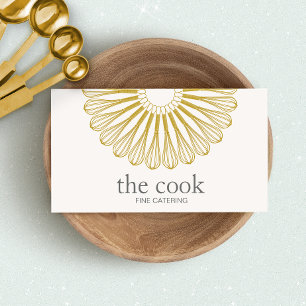 Tarjeta De Visita Logotipo personal del chef Comedor de Whisk Cater