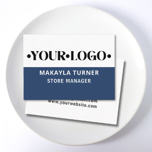 Tarjeta De Visita Logotipo personalizado azul