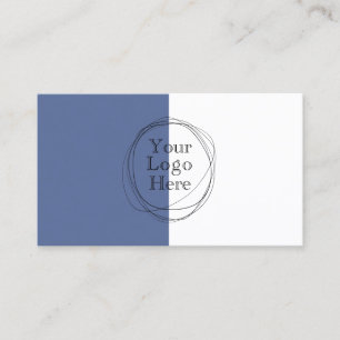 Tarjeta De Visita Logotipo personalizado Azul Minimalista moderno