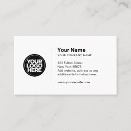 Tarjeta De Visita logotipo personalizado blanco minimalista moderno 