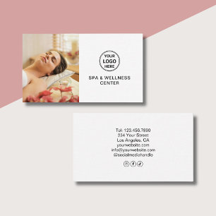 Tarjeta De Visita Logotipo personalizado centro de bienestar spa bla