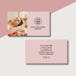 Tarjeta De Visita Logotipo personalizado Centro de bienestar spa ros