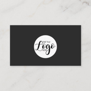 Tarjeta De Visita Logotipo personalizado círculo profesional negro e