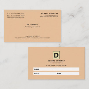Tarjeta De Visita Logotipo personalizado, cita de dentista