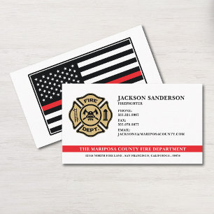 Tarjeta De Visita Logotipo personalizado de bombero del departamento