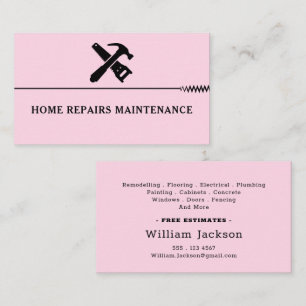 Tarjeta De Visita logotipo personalizado de construcción de hombre h