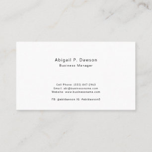 Tarjeta De Visita Logotipo personalizado de empresa minimalista