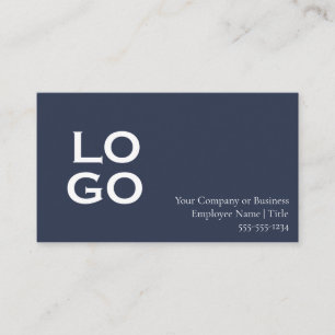Tarjeta De Visita Logotipo personalizado de empresa o negocio azul m