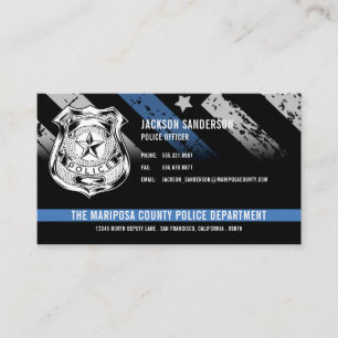 Tarjeta De Visita Logotipo personalizado del departamento de policía