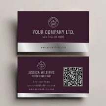 Logotipo personalizado Elegante código QR de plata