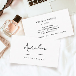 Tarjeta De Visita Logotipo personalizado Firma social Minimalista mo