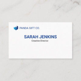 Tarjeta De Visita Logotipo personalizado geométrico corporativo azul