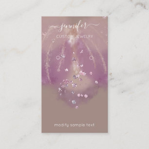 Tarjeta De Visita Logotipo Personalizado Jewelry Card Social Crystal