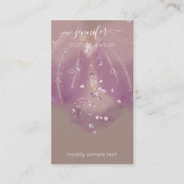 Tarjeta De Visita Logotipo Personalizado Jewelry Card Social Crystal (Anverso)