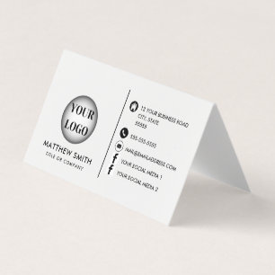 Tarjeta De Visita Logotipo Personalizado Minimalista