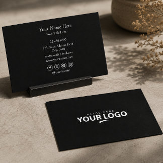 Tarjeta De Visita Logotipo personalizado | Minimalista profesional n