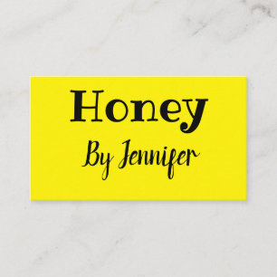 Tarjeta De Visita logotipo personalizado minimalista simple miel bla