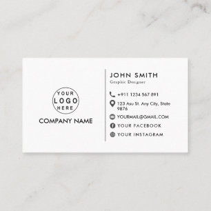 Tarjeta De Visita logotipo personalizado moderno medios sociales min