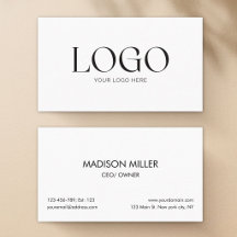 Logotipo Personalizado Moderno Minimalista Blanco
