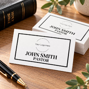 Tarjeta De Visita Logotipo personalizado moderno minimalista Iglesia