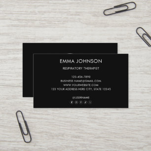 Tarjeta De Visita Logotipo personalizado moderno profesional negro y