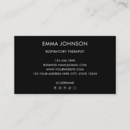 Tarjeta De Visita Logotipo personalizado moderno profesional negro y