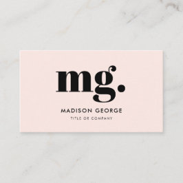 Tarjeta De Visita logotipo personalizado monograma código QR minimal